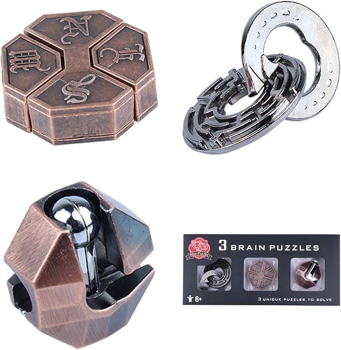Brain Teaser Puzzle for Adults Puzzles Metal Hole Lock Adult Educational Toy - Image 4