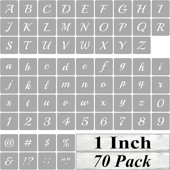 1 Inch Alphabet Letter Stencils by REOLAN