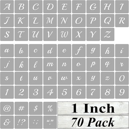 1 Inch Alphabet Letter Stencils by REOLAN