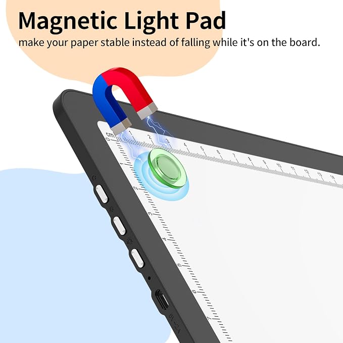 Elice Magnetic A4 Light Board for Diamond Painting, Ultra-Thin Tracing LED - Image 6