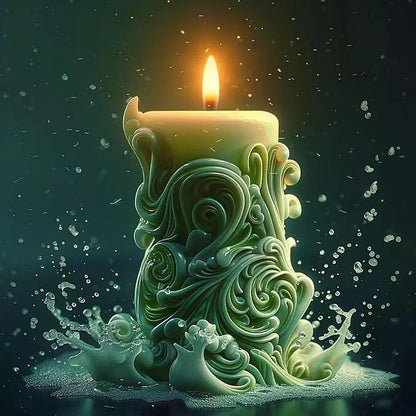 Starfish Shell Cylindrical Candle Mold, Marine Conch Silicone Mold, Wave Epoxy - Image 2