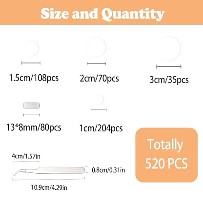 771PCS Double Sided Tape Removable Strong Adhesive Dots Heavy Duty Sticky Pads - Image 2