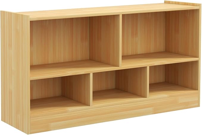 Toy Storage Organizer, 2-Tier Kids Bookshelf, 5 Cube Kids' Bookcases, Cabinets - Image 9