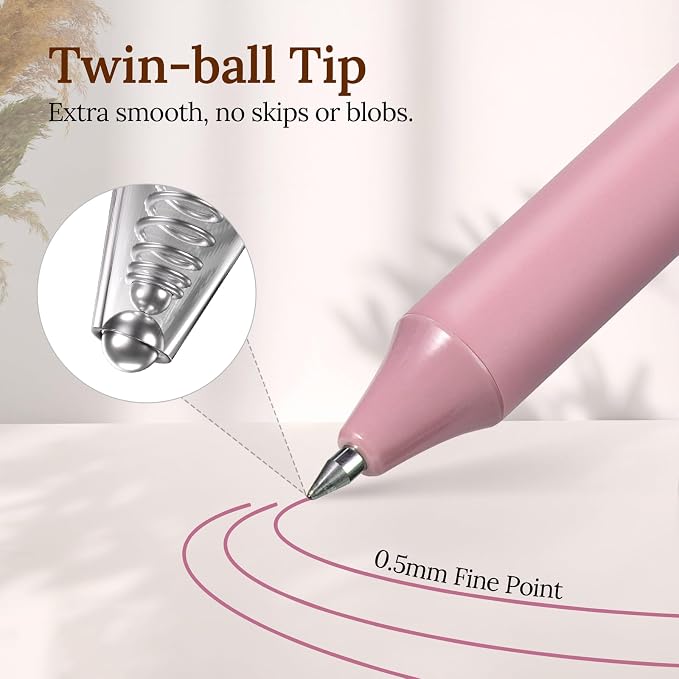 WRITECH Fine Point Gel Pens: 8ct 0.5mm Multi Colored Ink Colors Retractable Pen - Image 3