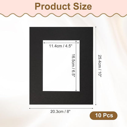 uxcell 10Pcs Picture Mats, 8 x 10 Mat Board Center - Image 2