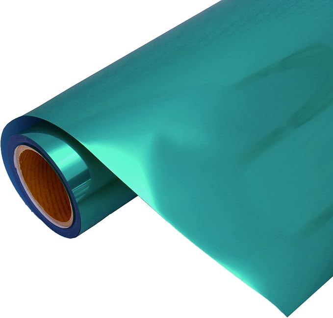 Threadart Metallic Foil Aqua Heat Transfer Vinyl Film | Custom Cut Roll 20" by ThreadArt