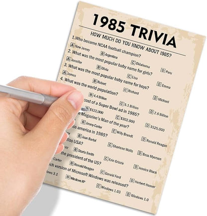 40th Birthday Party Games, 1985 Trivia Games, Birthday Party Supplies - Image 4