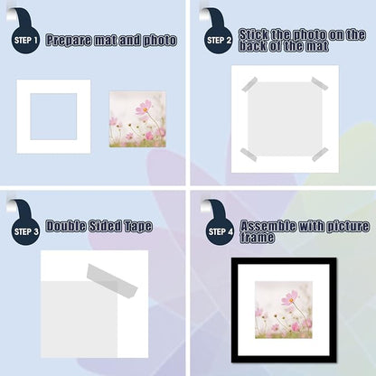 Mat Board Center, 12x12 for 8x8 White Photo Picture Mats - Image 6