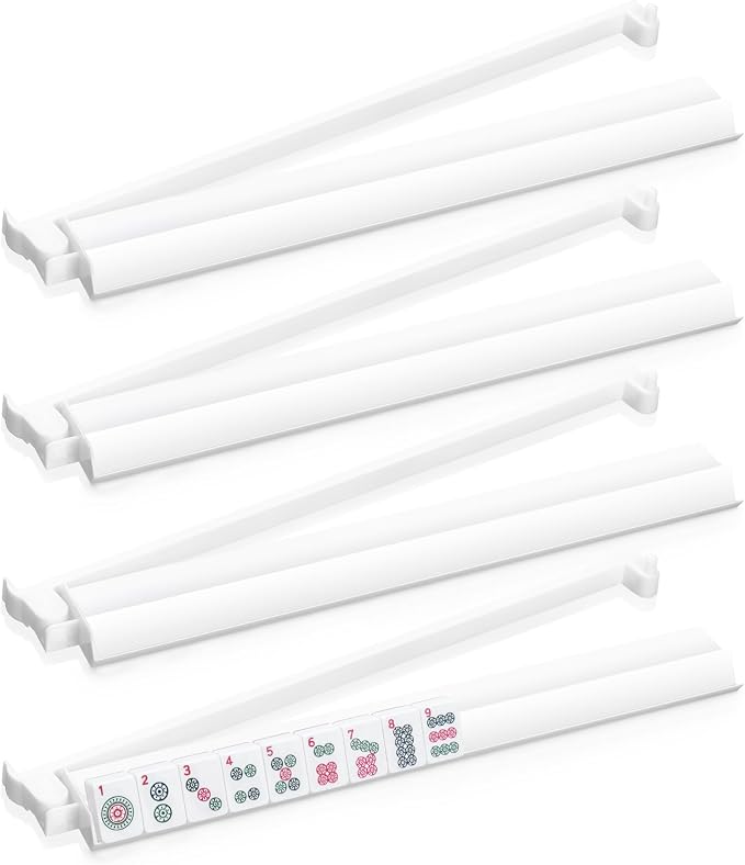 Mahjong Racks with Pushers Set of 4, Mahjong Tile Pushers and Racks, Acrylic by AFSVTTS