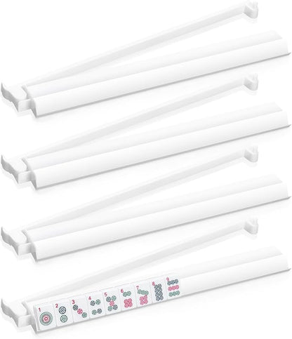 Mahjong Racks with Pushers Set of 4, Mahjong Tile Pushers and Racks, Acrylic by AFSVTTS