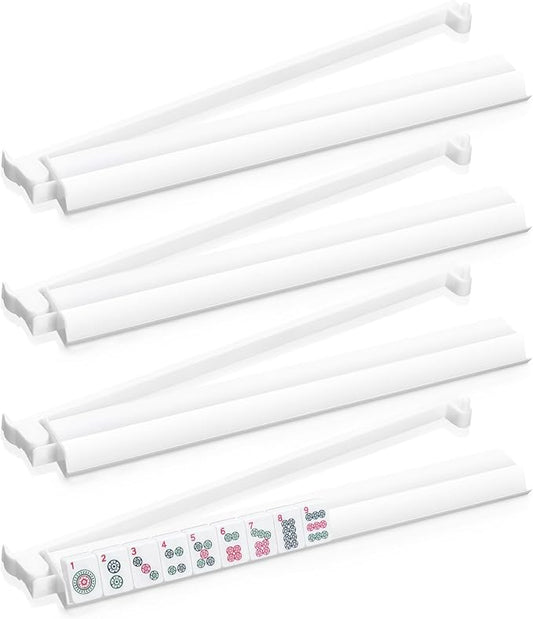 Mahjong Racks with Pushers Set of 4, Mahjong Tile Pushers and Racks, Acrylic by AFSVTTS