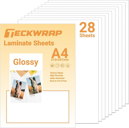 TECKWRAP Laminating Sheets Clear Laminate Sheets Sticker Paper by TECKWRAP