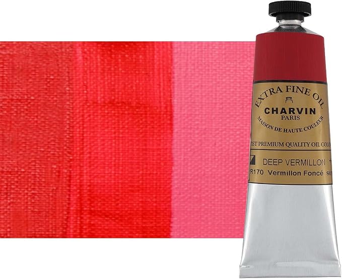 Charvin Extra Fine Oil Paint, Vermilion Deep 60 mL by Unknown