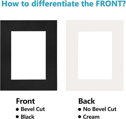 Egofine 8x10 Black Picture Mats Pack of 14, Frame Mattes - Image 7
