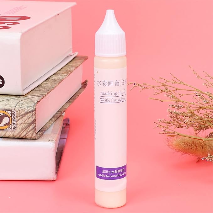Masking Fluid for Watercolor Painting, 30ml White Masking Fluid Pen, Masking - Image 9
