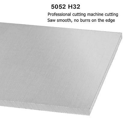 2 Pack 5052 H32 Aluminum Sheet Metal 8” x 4”x 1/8” Flat Plain Thin Aluminum - Image 3
