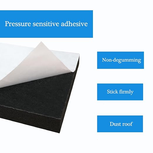 8 Pcs Foam Padding Sheet with Adhesive, Neoprene Rubber Adhesive Pads Closed - Image 4