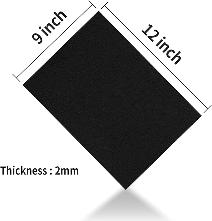 MEARCOOH Black Foam Sheets Crafts 9x12 Inch 2mm Eva Craft Foam Paper - Image 3