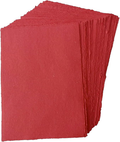 Wanderings Red A4 Handmade Paper - Image 3