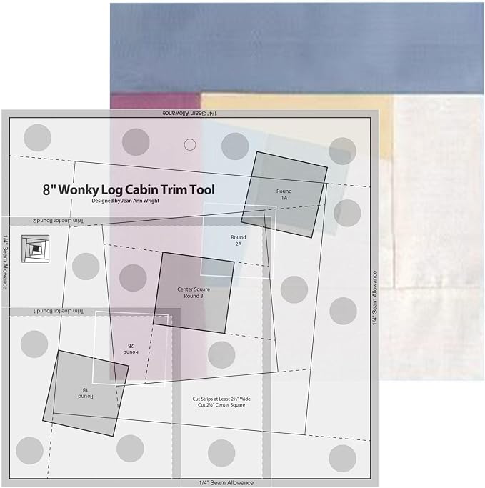 Quilting Ruler, Motion Sewing Templates, Quilt Templates Acrylic Log Cabin Trim by Hoghaki