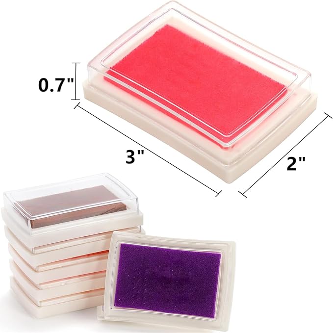 DEAYOU 30 Pack Craft Ink Pads, Washable Finger Stamp Pad - Image 2