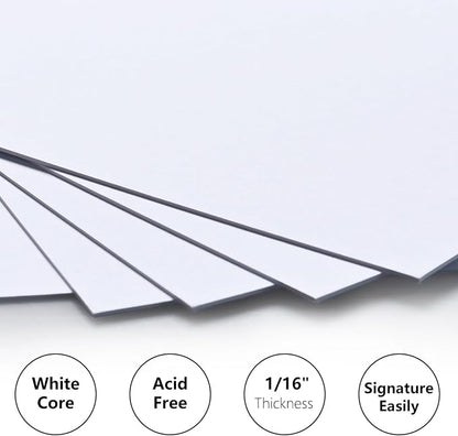Egofine 14 Pack Mat Board, 11x14 Backing Board, Acid Free White Uncut Mat Board - Image 3