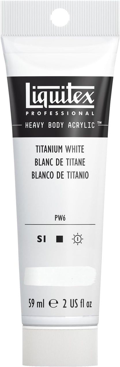 Liquitex Professional Heavy Body Acrylic Paint, 2-oz Tube, Titanium White by Liquitex