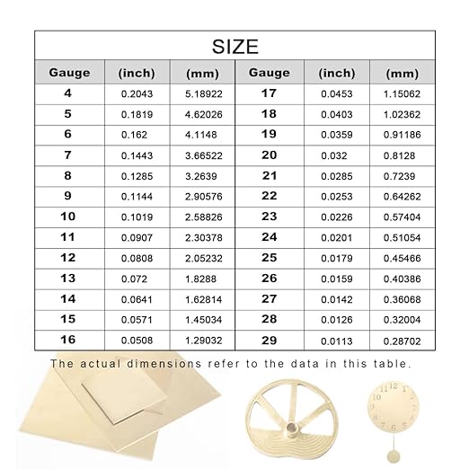 8 Gauge Brass Sheet，H62 Brass Plates Metal 0.118" Thickness x 3.9" Width x 3.9" - Image 4