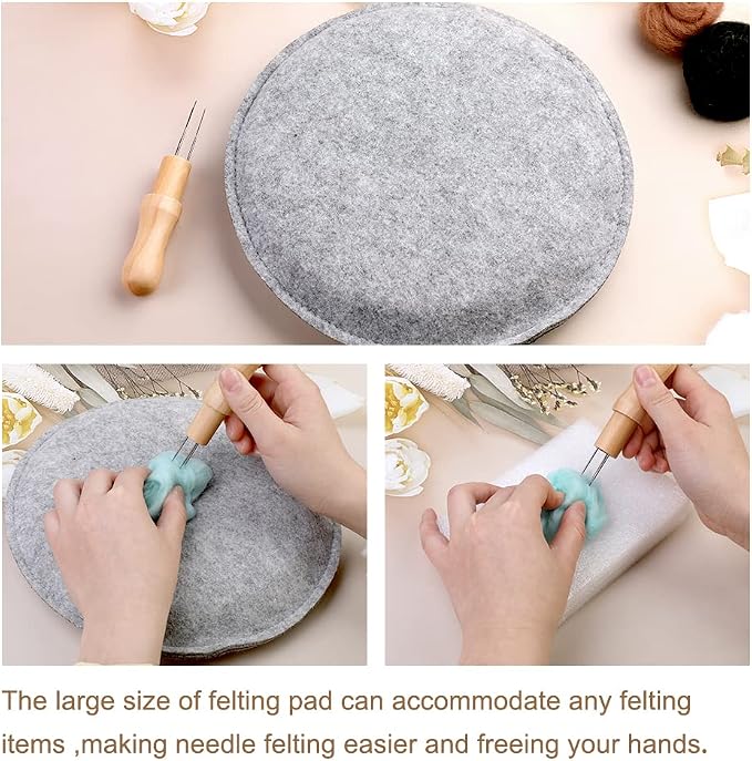 WONVOC Needle Felting Pad, 9.44 x 9.44 x 1.38 Inch - Image 3