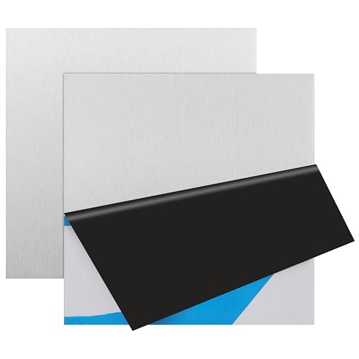 2Pcs 304 Stainless Steel Sheets Metal 6" x 6" x 1/32" Inch 304 Stainless Steel by CKVIHAV