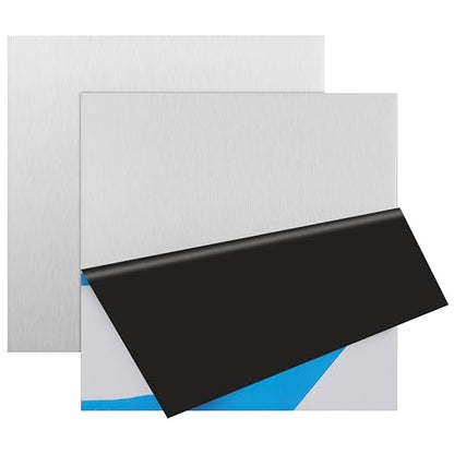 2Pcs 304 Stainless Steel Sheets Metal 6" x 6" x 1/32" Inch 304 Stainless Steel by CKVIHAV