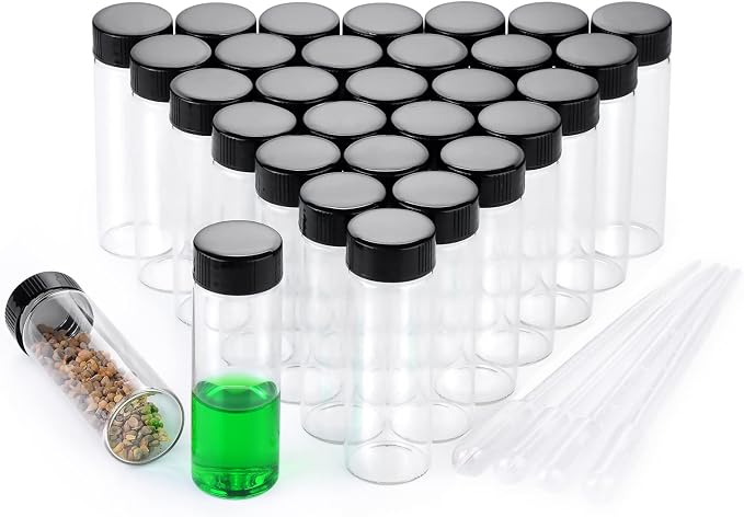 30ml Clear Small Glass Vials 30pcs by BkmamLab