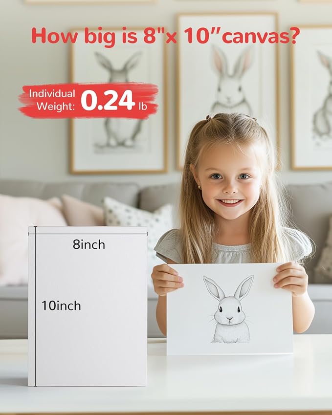 Canvas Boards for Painting 48 Pack, 8x10 Inch Painting Canvas Panels, 100% - Image 2