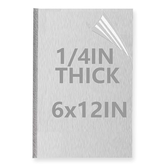 1/4Inch Thick Aluminum Sheet Plate, 6” x 12” Heavy Duty Aluminum Sheets Plates by AODESTINY