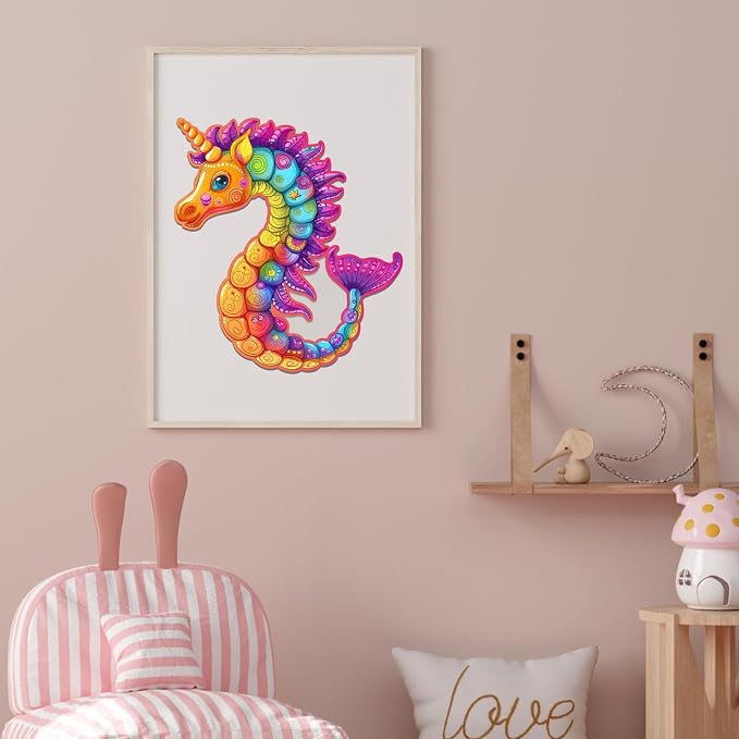 Wooden Puzzles for Adult and Kids, 100 Pieces Ocean Puzzle, Unique Shaped - Image 5