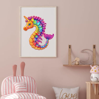 Wooden Puzzles for Adult and Kids, 100 Pieces Ocean Puzzle, Unique Shaped - Image 5