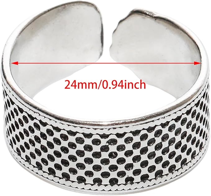 Lilaly 3 Pcs Thimble Metal Sewing Thimble Thimbles - Image 2
