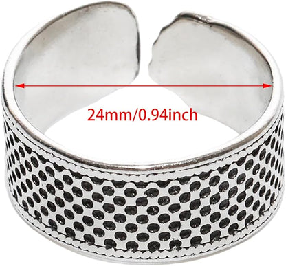 Lilaly 3 Pcs Thimble Metal Sewing Thimble Thimbles - Image 2