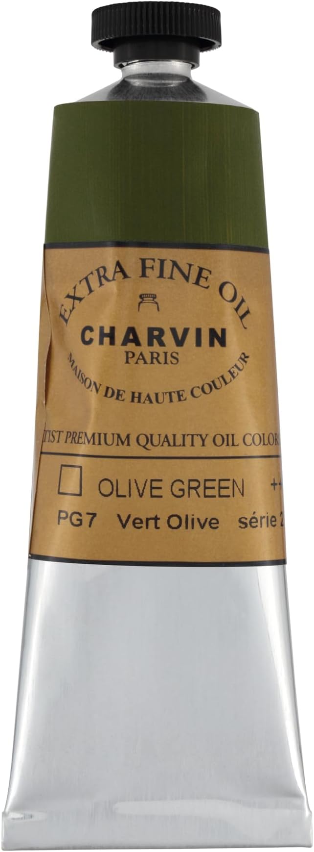 Charvin Extra Fine Oil Paint, Olive Green 60 ml - Image 2