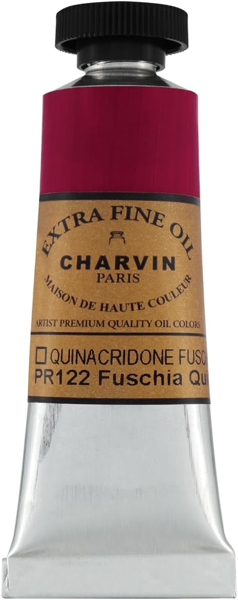 Charvin Extra Fine Oil Paint, Quinacridone Fuschia 20 ml - Image 2
