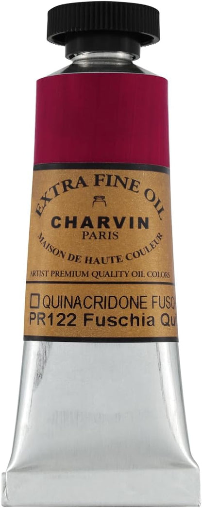 Charvin Extra Fine Oil Paint, Quinacridone Fuschia 20 ml - Image 2
