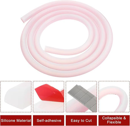 uxcell Flexible Molding Trim, 98 Inch Flexible Quarter Round Molding Silicone - Image 3