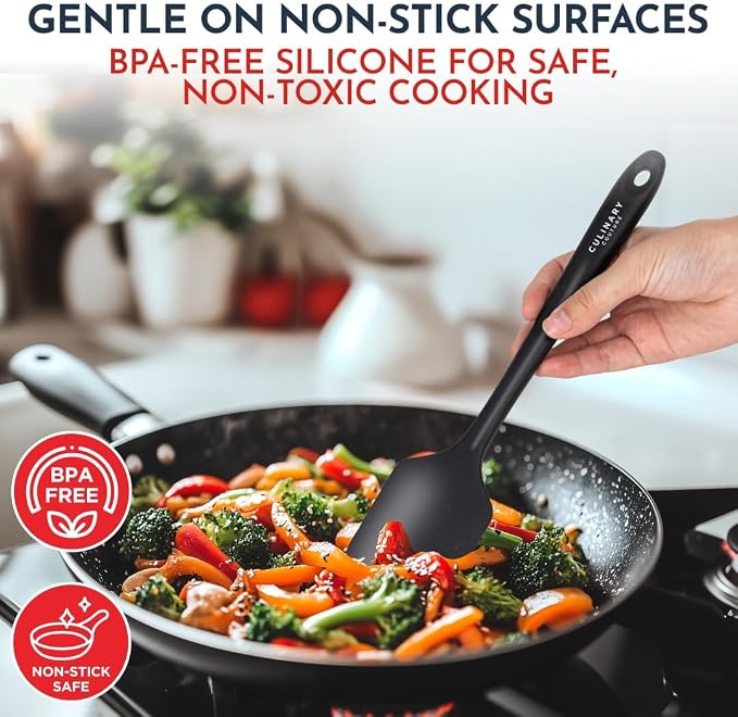Culinary Couture 4-Piece Black Baking Spatula Set - Image 4