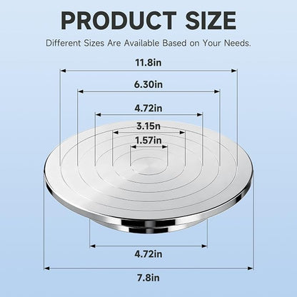 Kartols 12 Inch Sculpting Wheel, Double-Sided Pottery Turnable Wheel Aluminium - Image 2