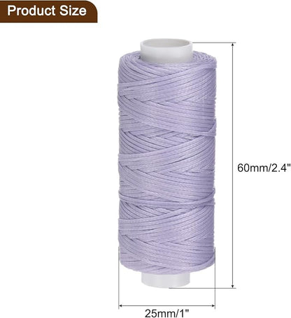 uxcell Leather Sewing Waxed Thread, 55 Yards / 50m 0.8mm 150D Flat Polyester - Image 6