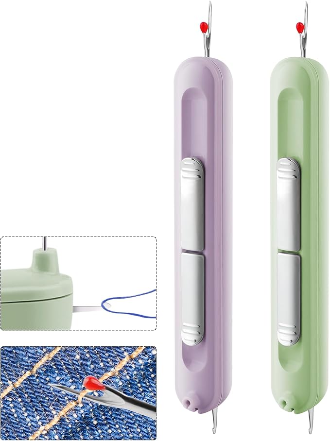 Needle Threaders, 2 in 1 Plug-in Needle Threader Seam Ripper Tool, Automatic by FENGWANGLI