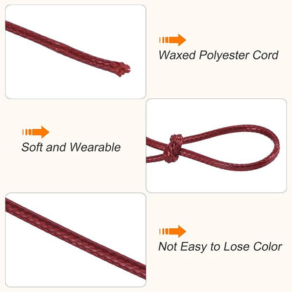 MECCANIXITY Waxed Cord 0.5mm Waxed Polyester Cord 175 Yard Wax String - Image 3