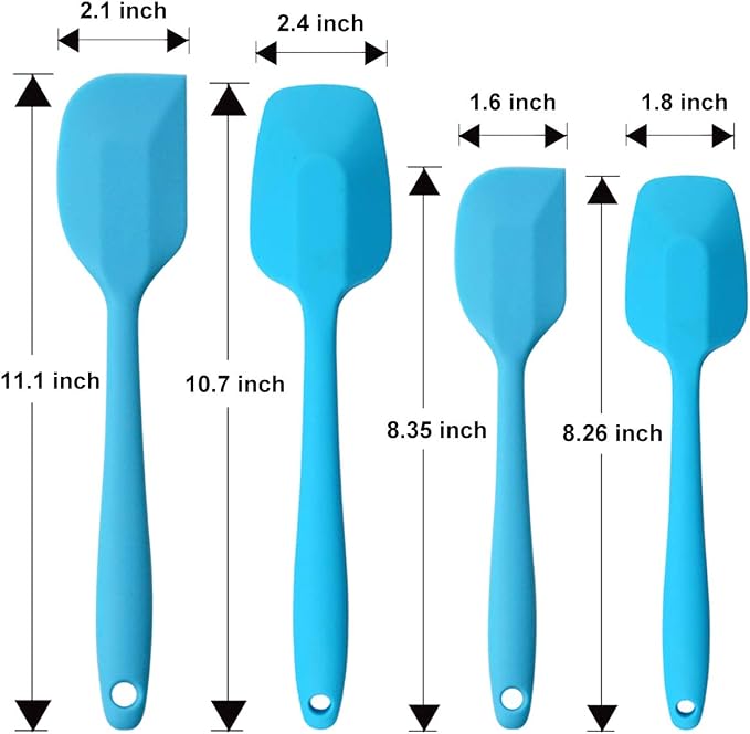 Silicone Spatulas Set, Rubber Spoon Spatula Heat Resistant Spoonula One Piece - Image 7