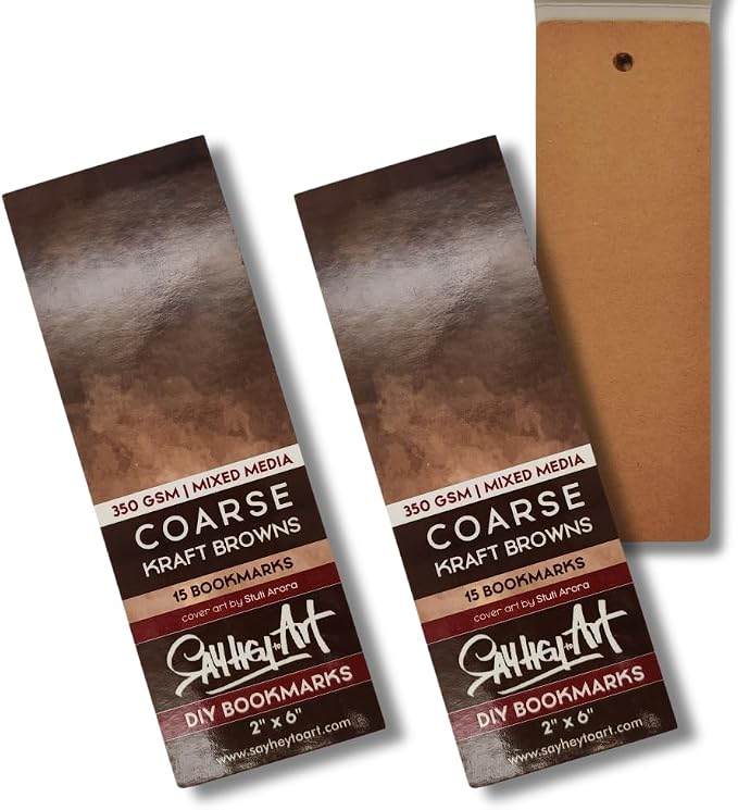 350 GSM DIY Premium Brown Kraft Bookmark Sketchpads by SayHeytoArt%7CMessketeers