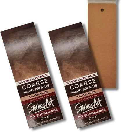 350 GSM DIY Premium Brown Kraft Bookmark Sketchpads by SayHeytoArt%7CMessketeers